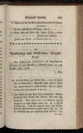 VI. Aenderung und Besserung. Davids Busse.