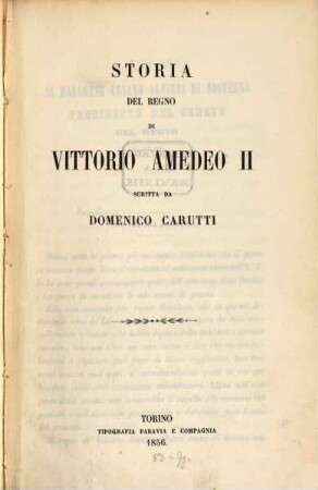 Storia del regno di Vittorio Amedeo II