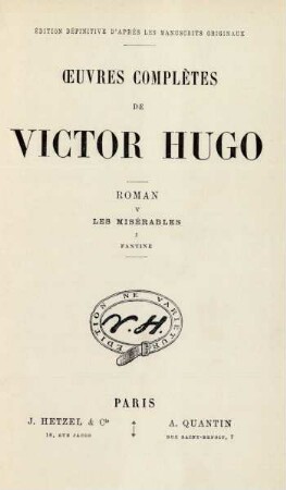 Roman, 5 = Les misérables, 1: Fantine