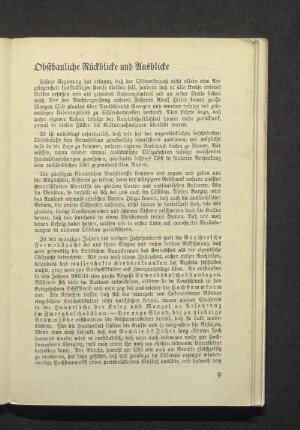Obstbauliche Rückblicke und Ausblicke