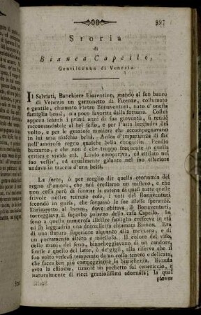 Storia di Bianca Capello. Gentildonna di Venezia