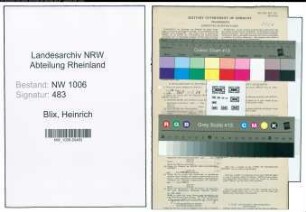 Entnazifizierung Heinrich Blix , geb. 20.04.1898 (Ingenieur)