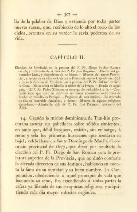 Capítulo II. Eleccion de Provincial en la persona del P. Fr. Diego de San Roman en 1677. - ...