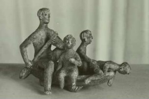 Vater mit Sohn im Kahn