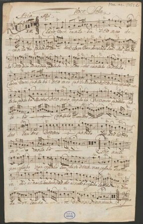 Artaserse, Excerpts, S, strings, ob, GraunWV B:1:8/28 - BSB Mus.ms. 5156 b : [caption title:] Aria