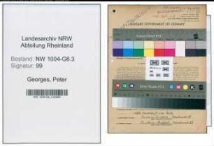 Entnazifizierung Peter Georges , geb. 28.10.1908 (Schweisser)