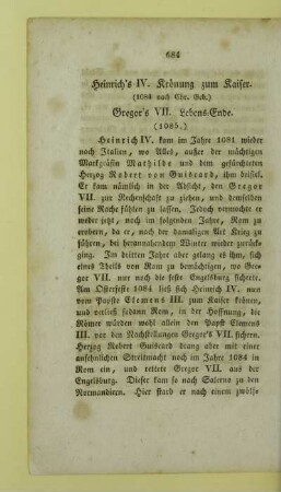 Heinrich's IV. Kroenung zum Kaiser