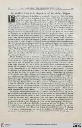 Die kirchliche Kunst in der Gegenwart und ihre nächste Aufgabe