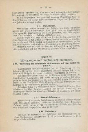 Kapitel III. Übergangs- und Schluß-Bestimmungen.