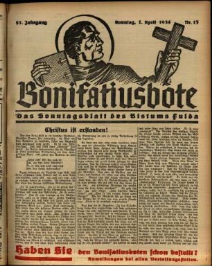 Ausgabe vom Sonntag, den 01. April 1934.