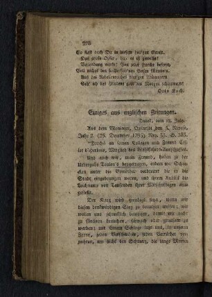 Einiges aus englischen Zeitungen.