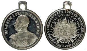 Kiel: Anhängemedaille auf das 1. Provinzial-Verbandfest der Schleswig-Holsteinischen Kriegervereine