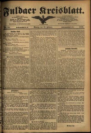 Ausgabe vom Montag, den 12. Februar 1906.