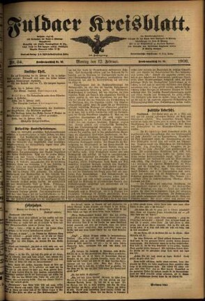 Ausgabe vom Montag, den 12. Februar 1906.