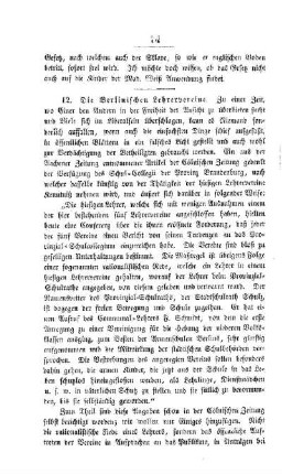 Die Berlinischen Lehrervereine