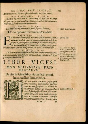 Liber Vicesimus Secundus Pandectarum.