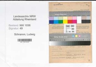 Entnazifizierung Ludwig Schramm , geb. 19.10.1900 (Steiger)
