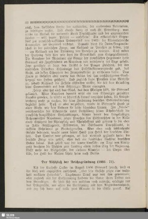 Der Abschluß der Reichsgründung (1866-71)