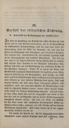IX. Verfall der ritterlichen Dichtung