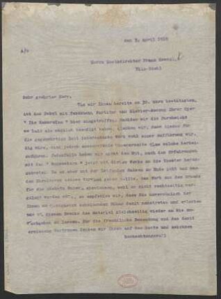 Brief an Franz Kessel : 07.04.1915