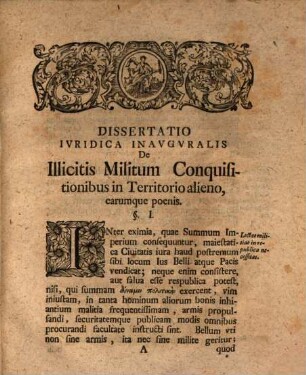 Diss. ... inaug. de illicitis militum conquisitionibus in territorio alieno earumque poenis