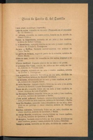 Obras de Emilio G. del Castillo
