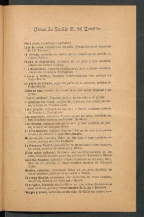 Obras de Emilio G. del Castillo