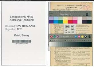 Entnazifizierung Emmy Knist , geb. 18.07.1907 (Verkaeuferin)