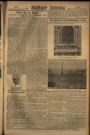 Dritte Ausgabe vom Sonntag, den 17. Februar 1929.