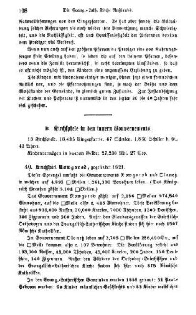B. Kirchspiele in den innern Gouvernements