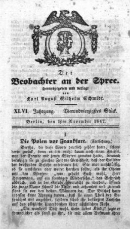 44. Stueck, 1. November 1847