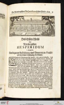 Des Ersten Theils Der Nürnbergischen Hesperidum