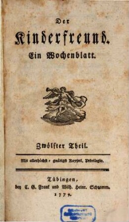 Der Kinderfreund : ein Wochenblatt. 12. 1779