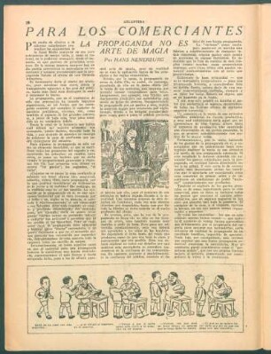 Para los comerciantes : La propaganda nos es arte de magia