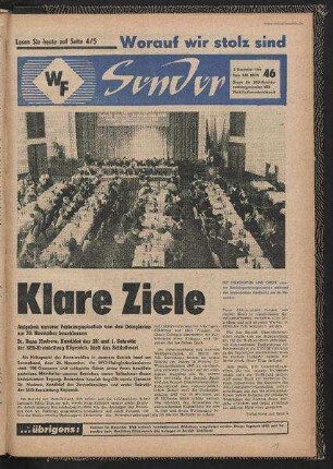 Betriebszeitung 'WF-Sender', Nr.46/1966 (5. Dezember 1966)