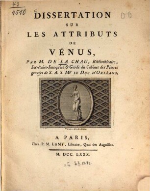 Dissertation sur les attributs de Vénus