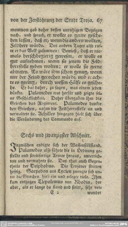 Sechs und zwanzigster Abschnitt