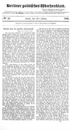 No 42, 15. Oktober 1836
