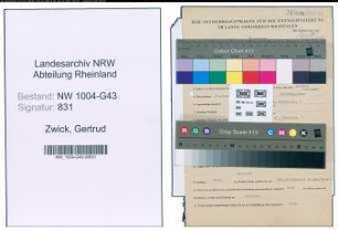 Entnazifizierung Gertrud Zwick , geb. 25.01.1911 ()