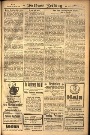 Zweite Ausgabe vom Sonntag, den 25. Januar 1925.