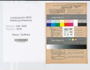 Entnazifizierung Gottfried Weber, geb. 23.01.1903 (Verw.Angest.)