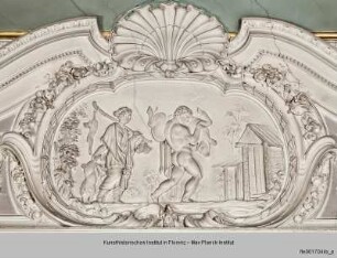 Stuckdekoration der Decke : Tieropfer wegen der Hochzeit von Peleus und Thetis