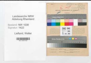 Entnazifizierung Walter Liefland , geb. 17.02.1890 (Beamter)