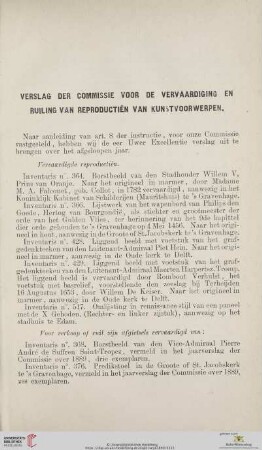 Verslagen der Commissie voor de vervaardiging en ruiling van reproductiën van kunstvoorwerpen