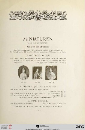 Miniaturen XIV. Jahrhundert (Nr. 201-259)