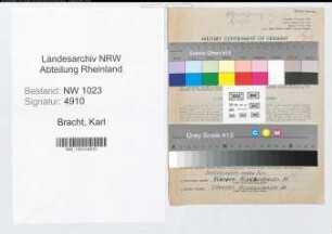 Entnazifizierung Karl Van Bracht , geb. 18.06.1893 (Optiker)