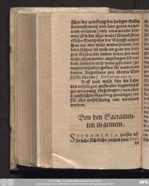Von den Sacramenten in gemein.