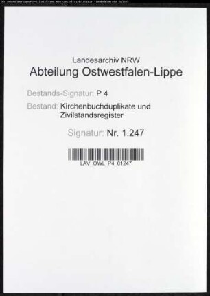 Kirchenbuchduplikat der evangelisch-reformierten Landgemeinde Iserlohn (GHT 1865). (Gemeinde: Iserlohn, evangelisch-reformierte Landgemeinde)