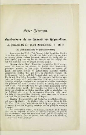 A. Vorgeschichte der Mark Brandenburg (x - 1134)