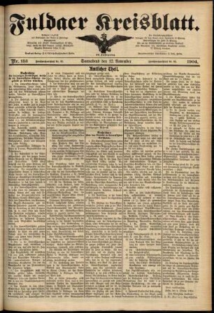Zweite Ausgabe vom Samstag, den 12. November 1904.